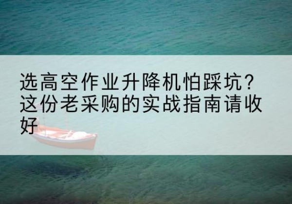 盘龙高空作业升降机厂家推荐-选高空作业升降机怕踩坑？这份老采购的实战指南请收好