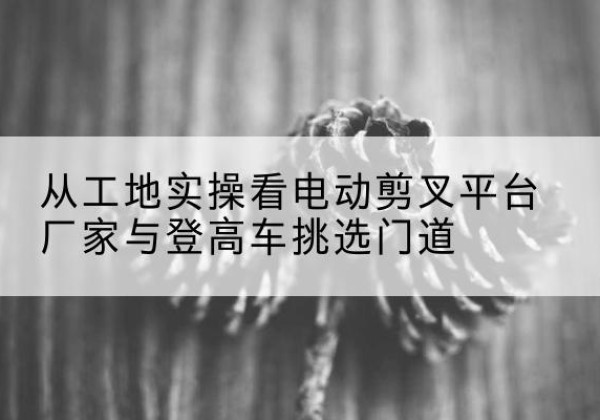 盘龙电动剪叉升降平台厂家-从工地实操看电动剪叉平台厂家与登高车挑选门道